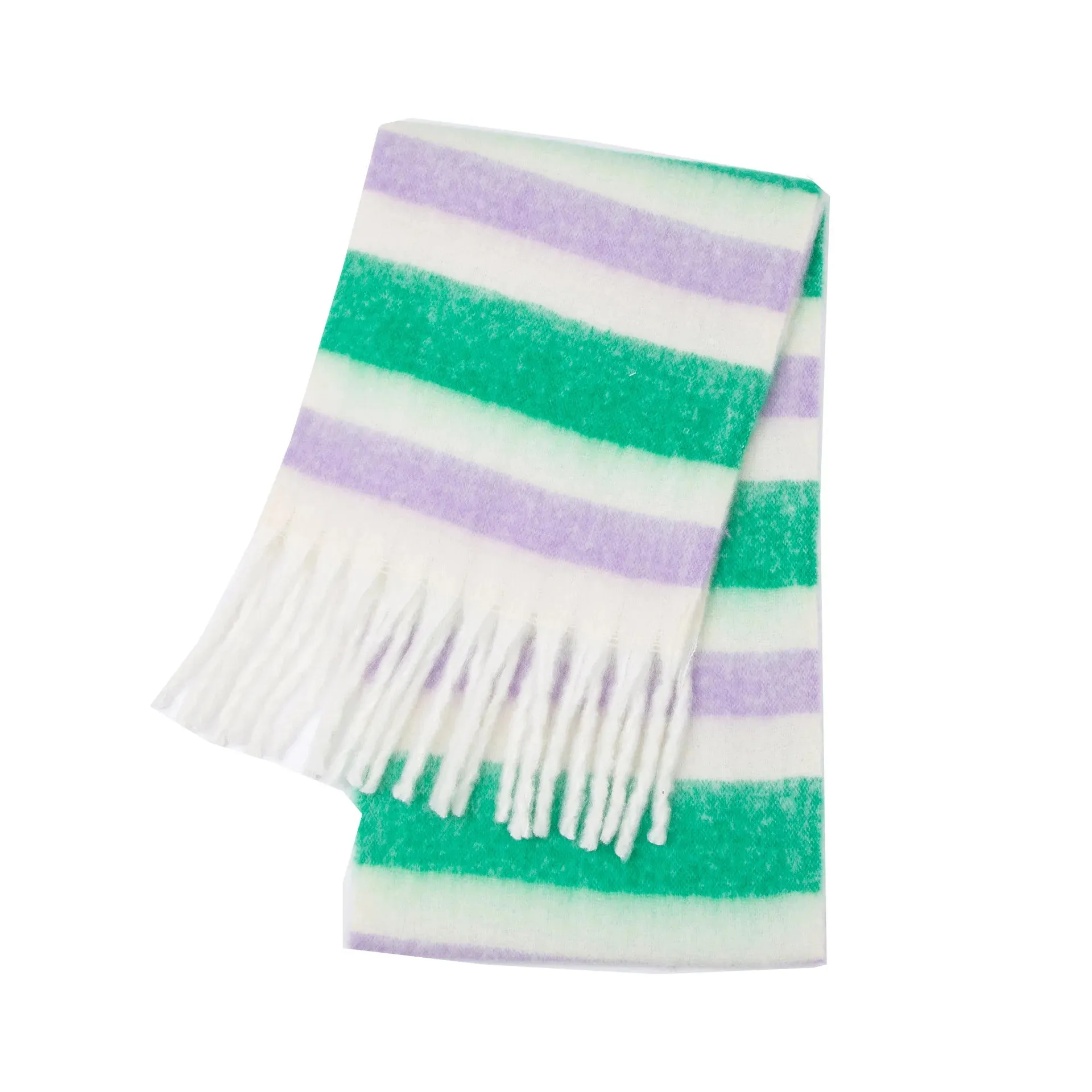 2025 Winter Thick Warm Scarf Women Cashmere Shawl and Wraps Pashmina Neckerchief Bufanda Female Rainbow Hairy Tessel Echarpe New