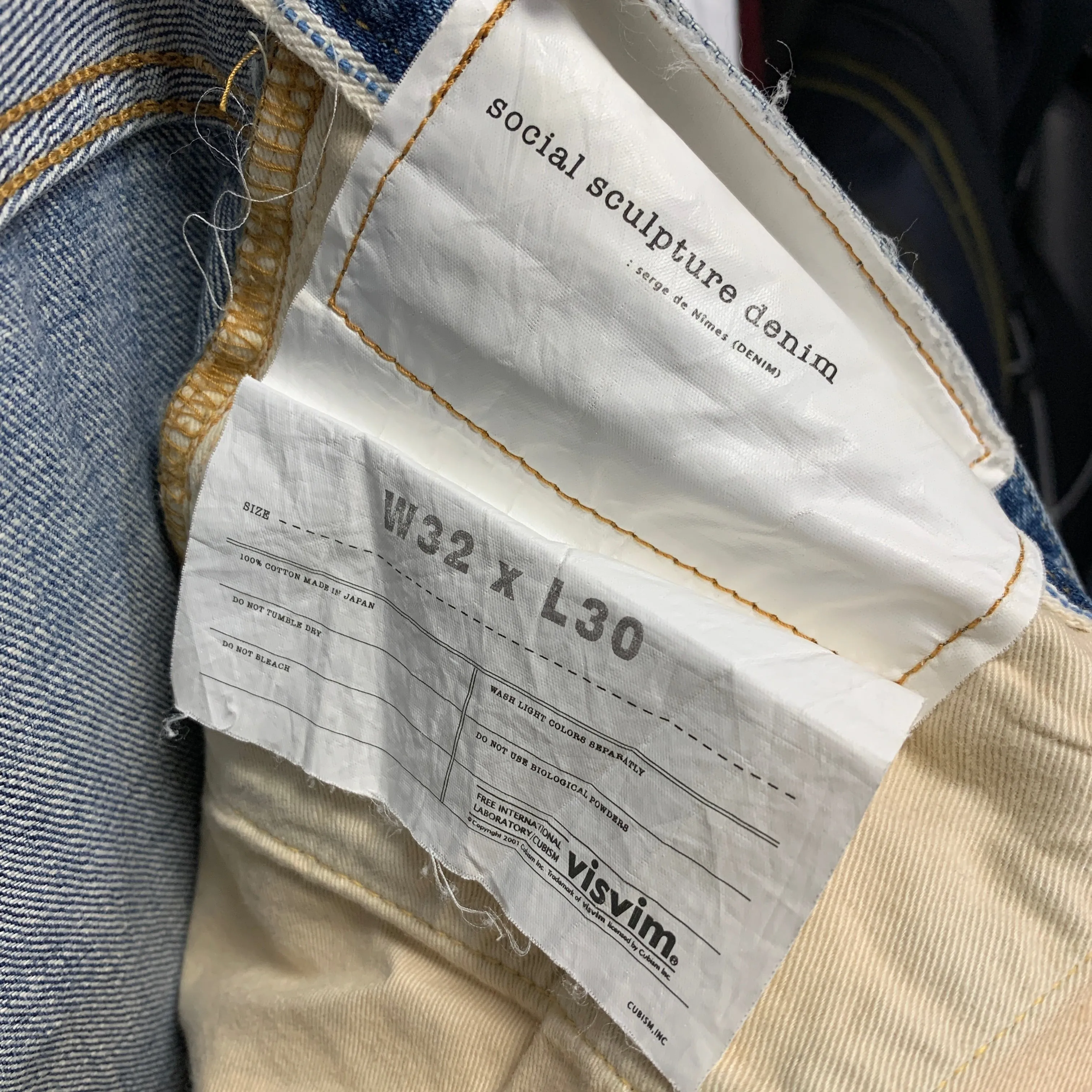 [32W 30L] Visvim 12AW SOCIAL SCULPTURE 03 DAMAGED-6 Denim Jeans