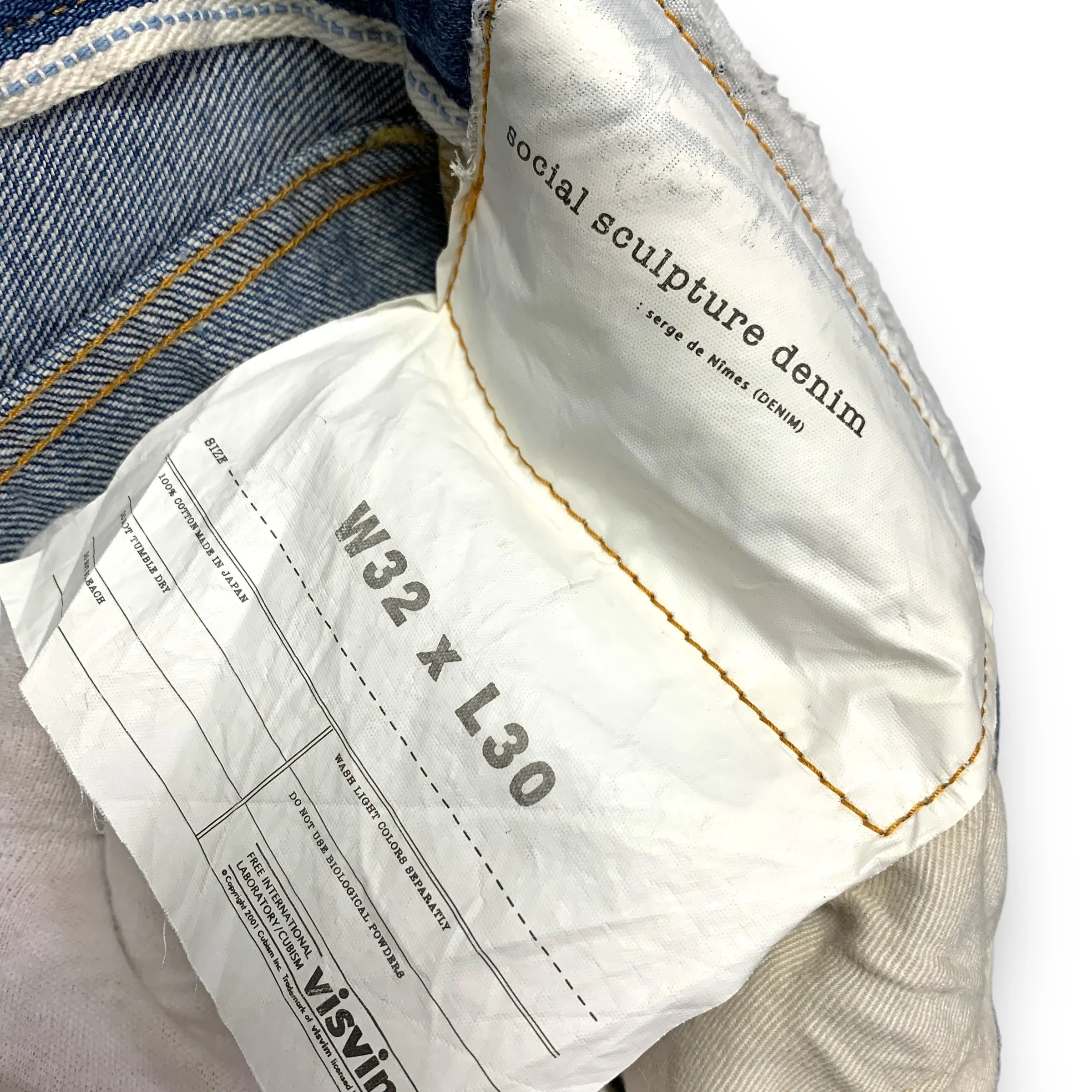 [32W 30L] Visvim 14AW SOCIAL SCULPTURE 09 DAMAGED-5 Denim Jeans