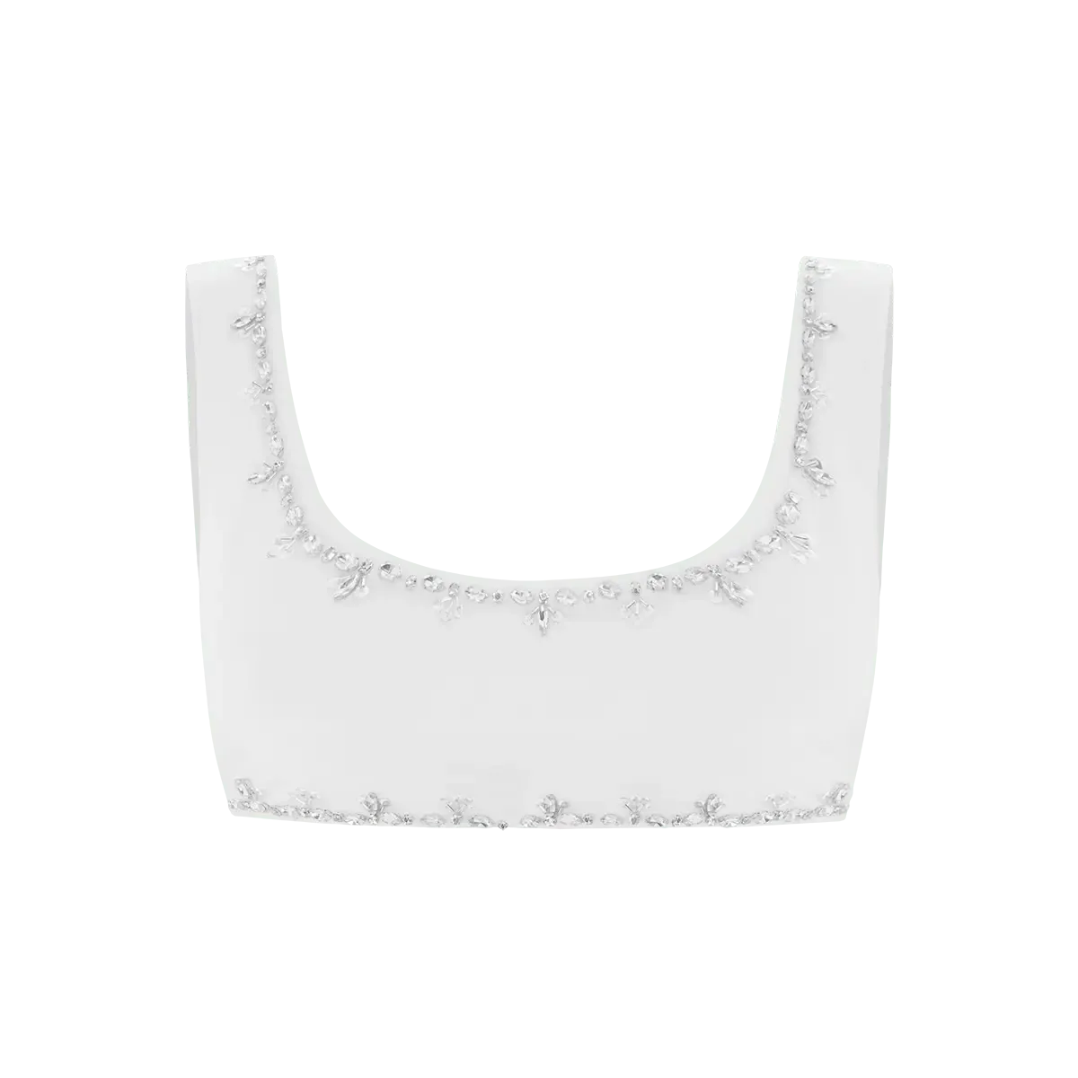 Aaliyah Hand Beaded Crystals Bikini Top