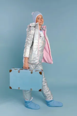 ADULT BABY SPACE JACKET SILVER, SIZE XS
