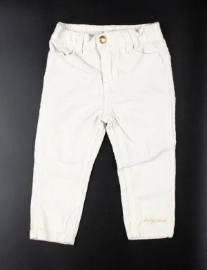 BABY GIRL SIZE 12 MONTHS - BABY PHAT, Cream Corduroy Pants EUC B35