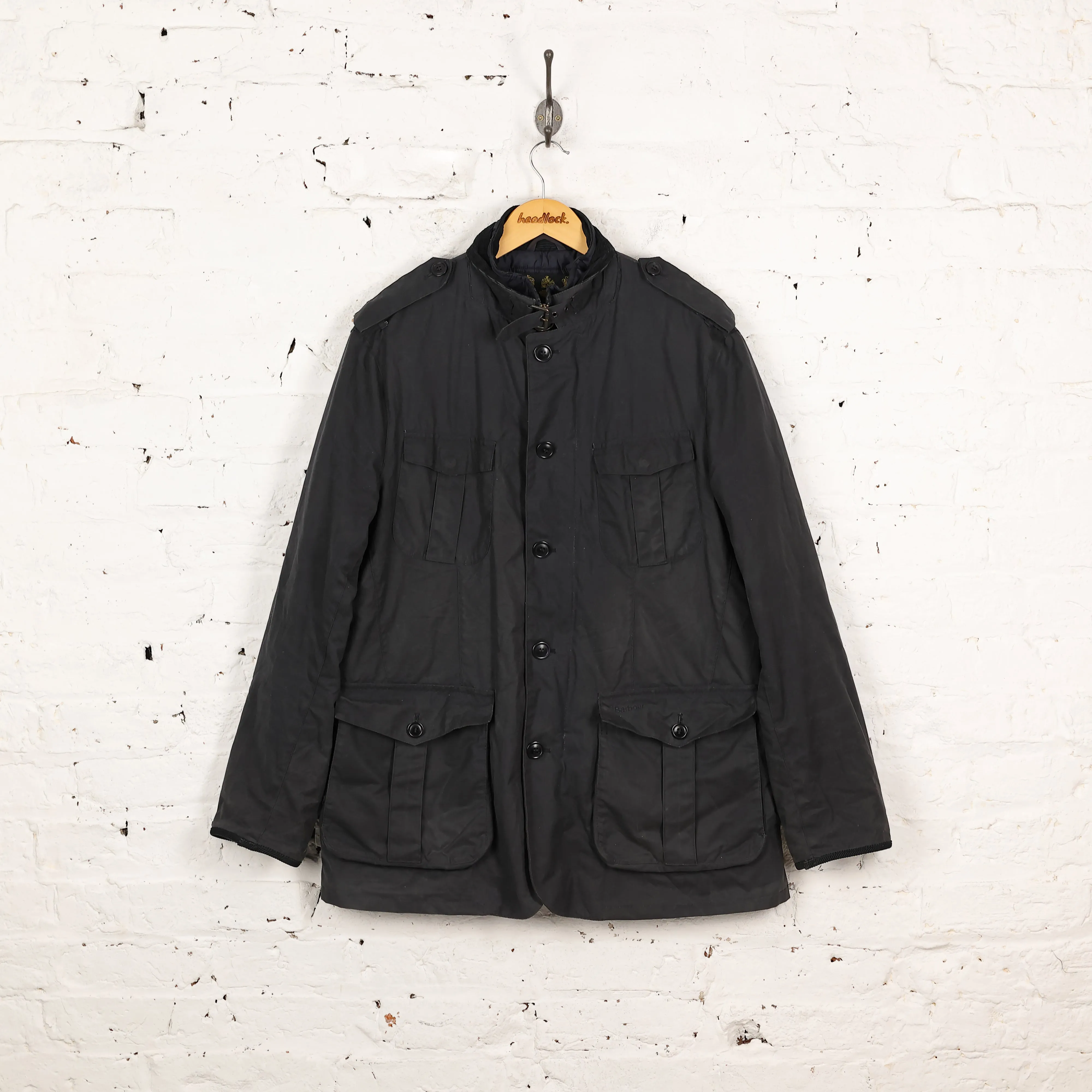 Barbour Wax Dock Jacket - Blue - L