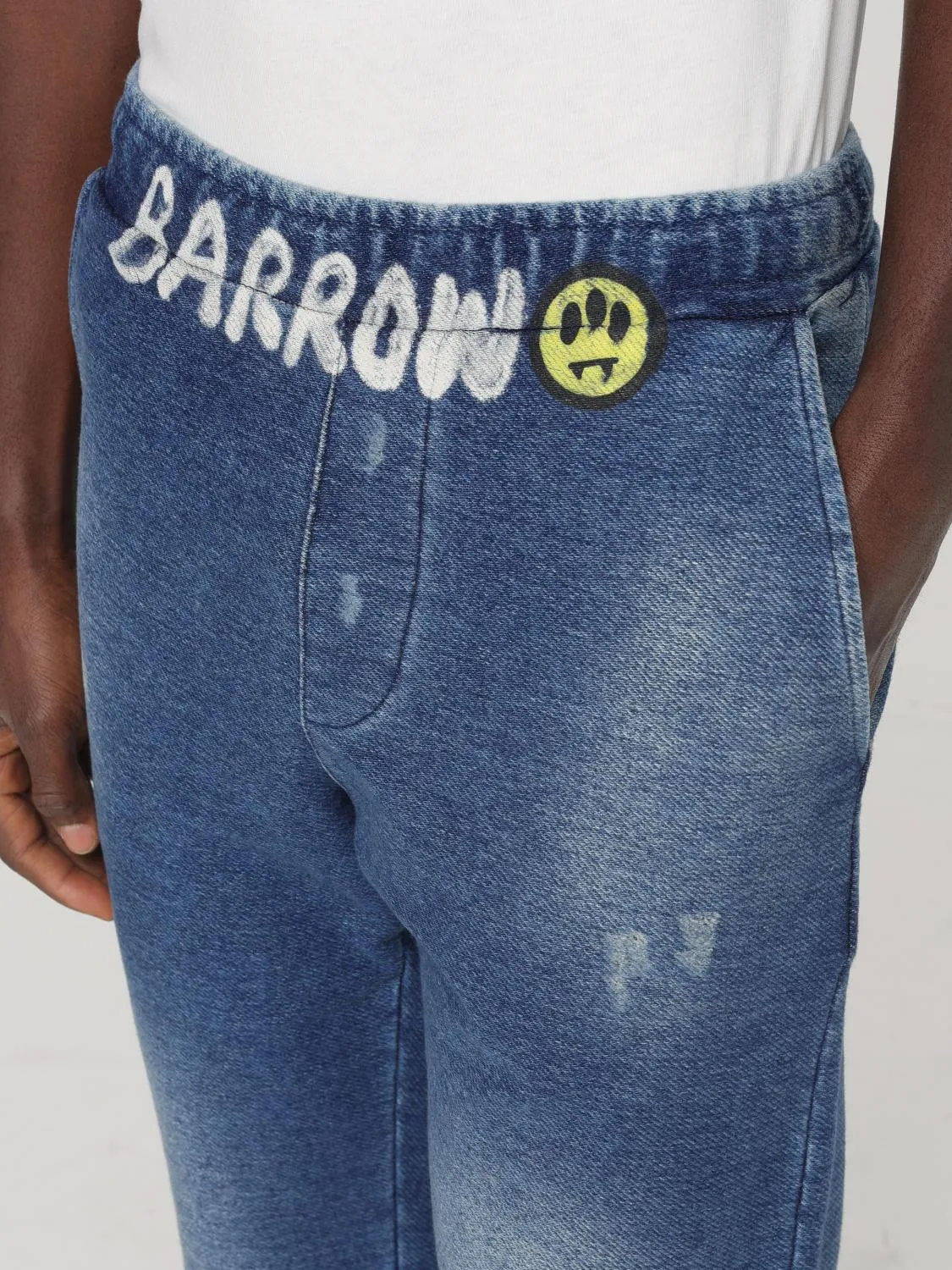 Barrow Denim Sweatpants - Blue Denim