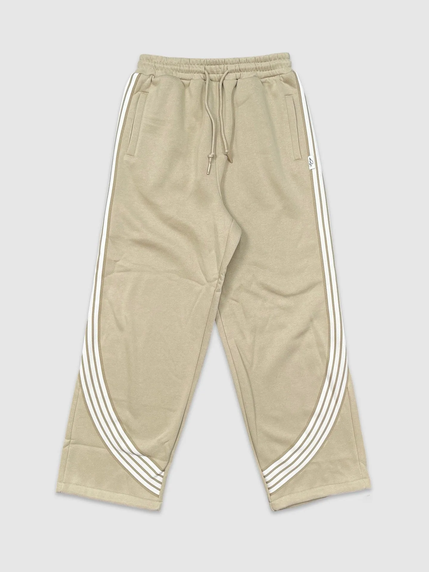 BKYS-P1231-Fleece Striped Baggy Pants
