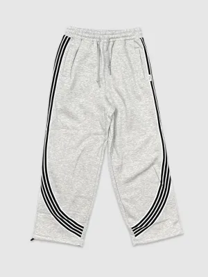 BKYS-P1231-Fleece Striped Baggy Pants