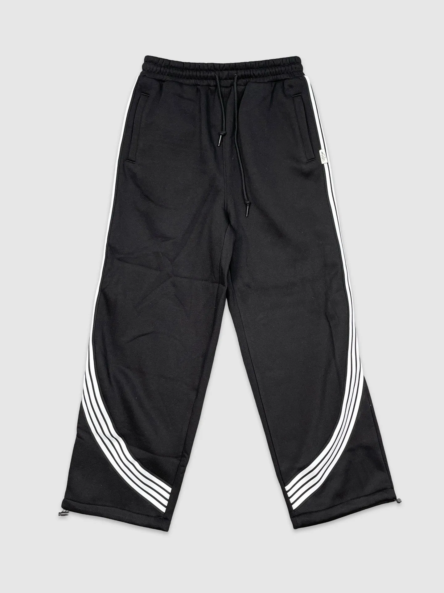 BKYS-P1231-Fleece Striped Baggy Pants