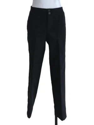 Black Plain Pegged Pants