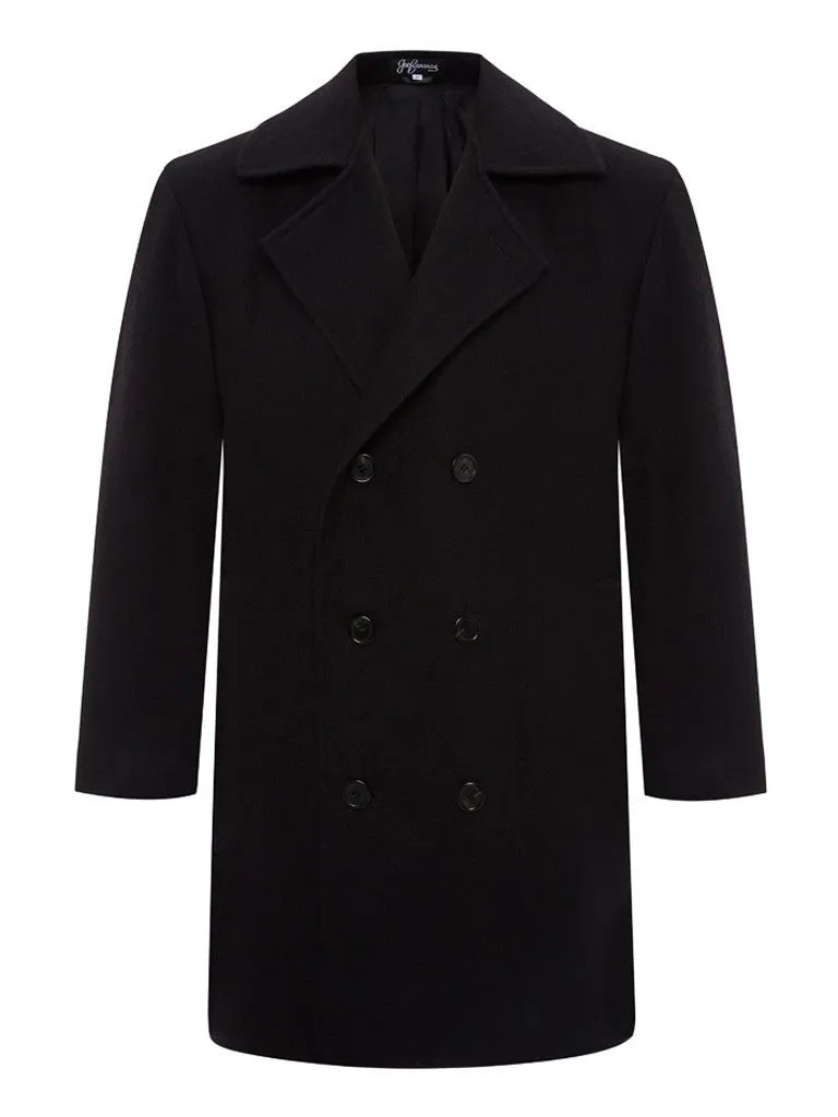 Black Suri Pea Coat
