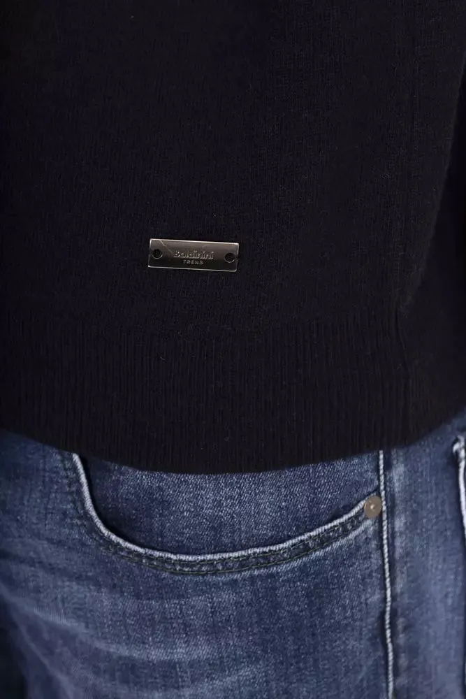 Blue Wool Men Sweater