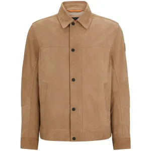 BOSS JOMISTER NAPPALAN-BACK SUEDE BOMBER JACKET