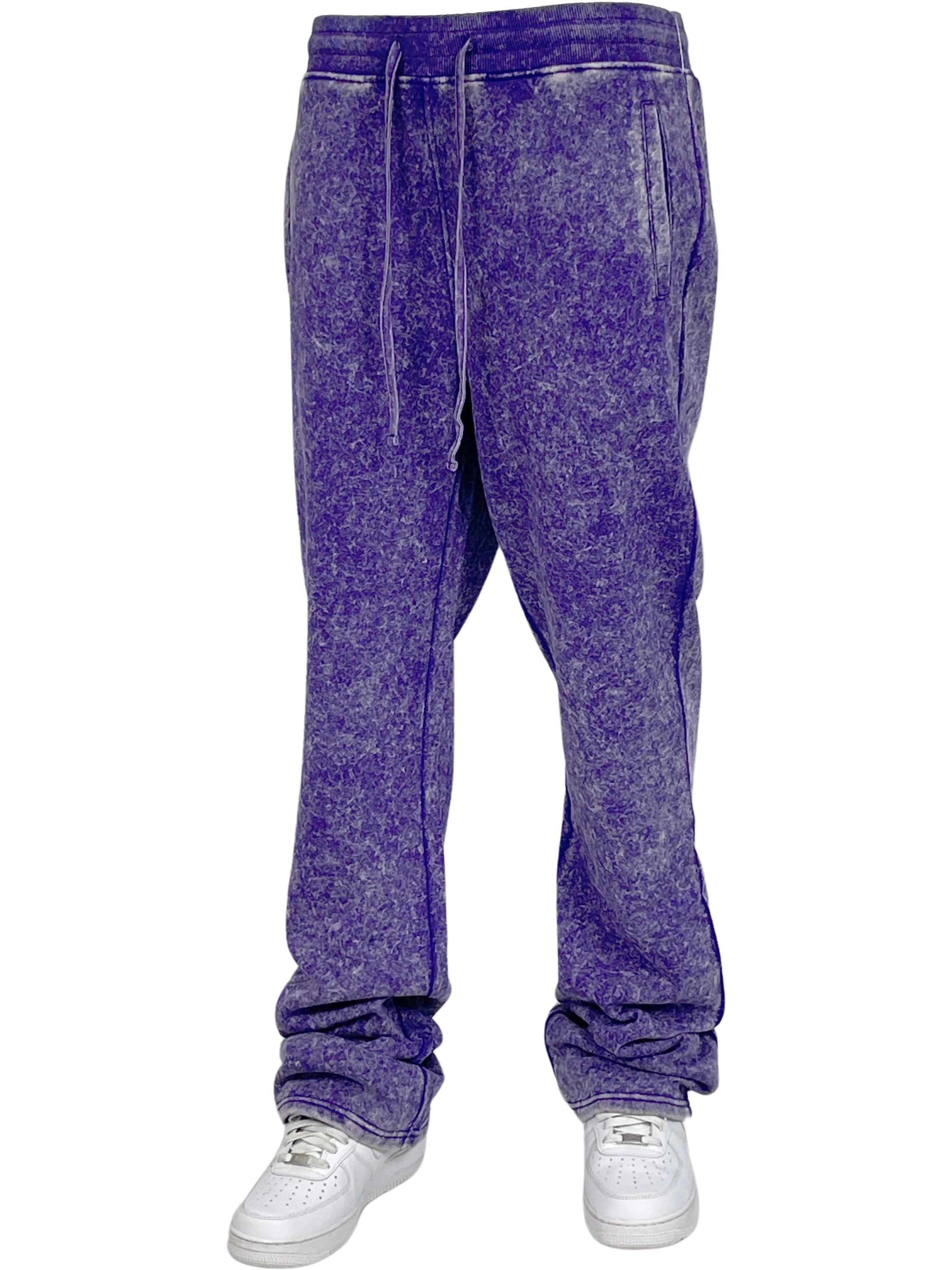 BT-BTF24018-Acid Wash Stack Fleece Pants