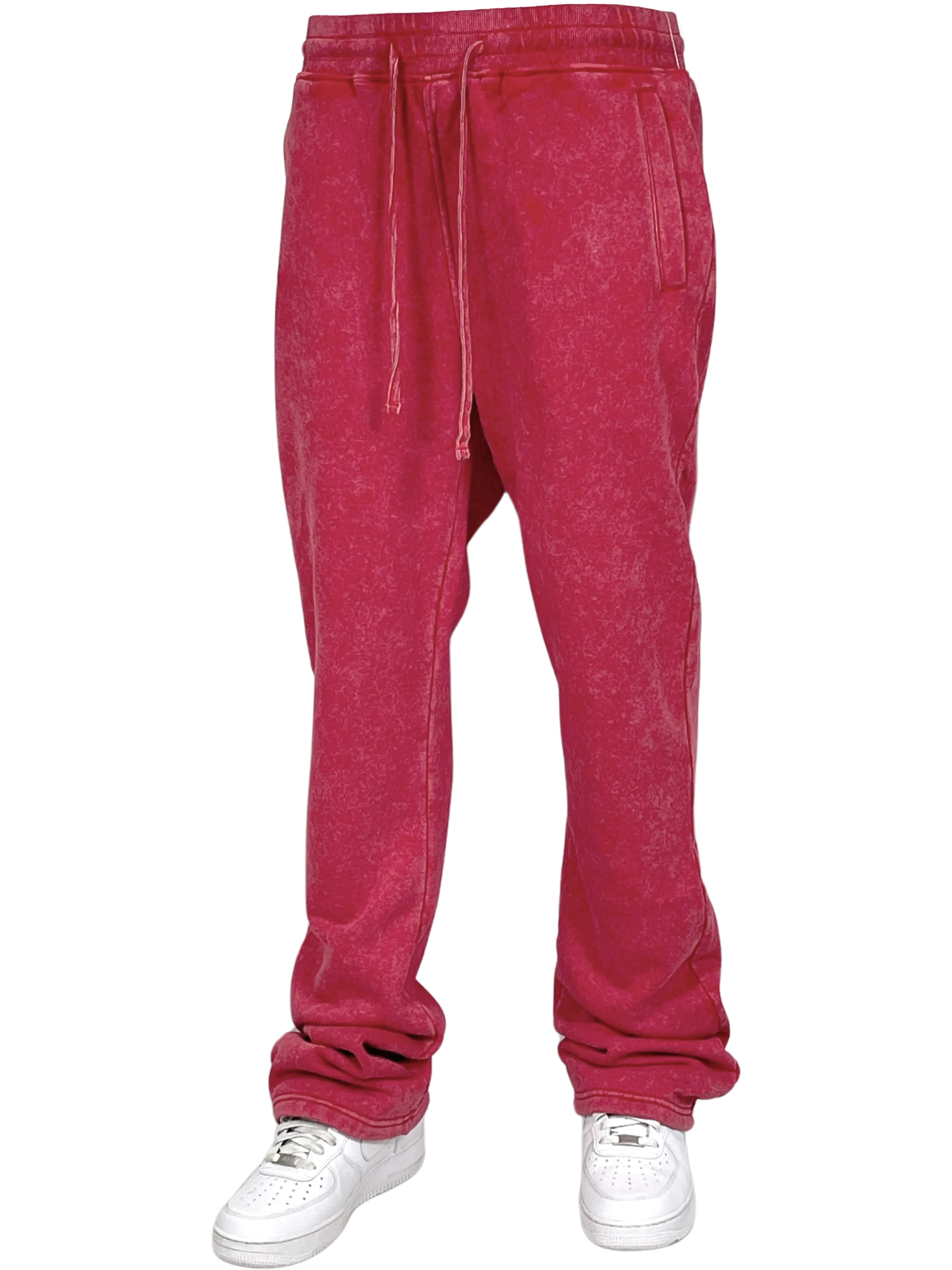 BT-BTF24018-Acid Wash Stack Fleece Pants