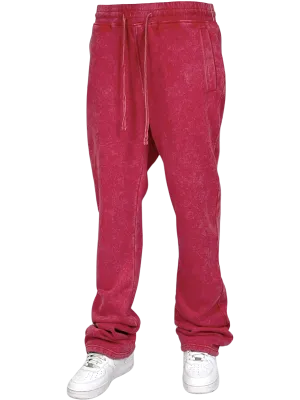BT-BTF24018-Acid Wash Stack Fleece Pants