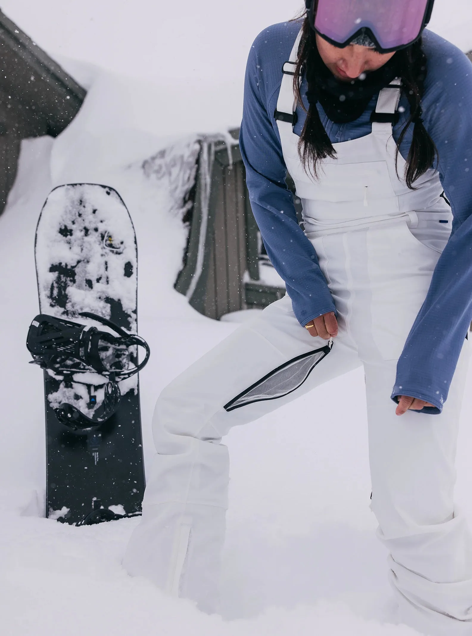Burton Avalon Bib Pants Womens 2025 Stout White