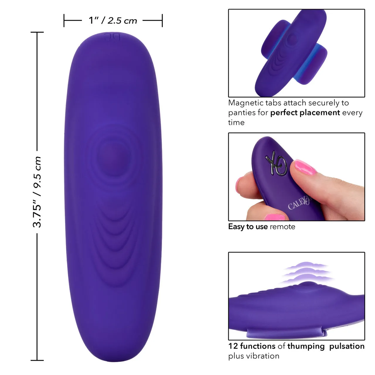 CaleXOtics Lock-N-Play REMOTE PULSAT`ING PANTY TEASER Purple