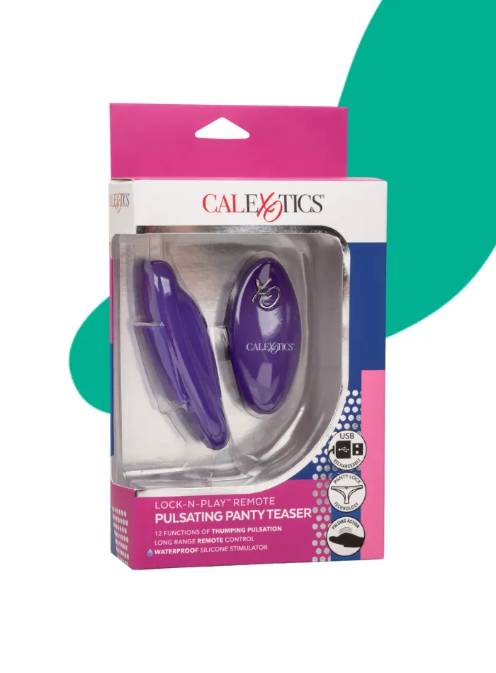 CaleXOtics Lock-N-Play REMOTE PULSAT`ING PANTY TEASER Purple