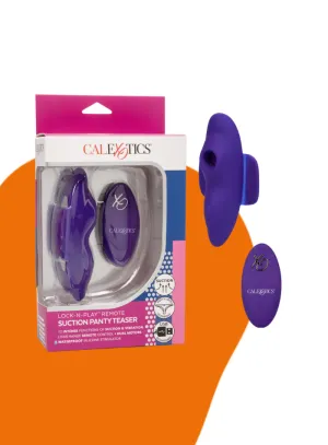 CaleXOtics Lock-N-Play REMOTE SUCTION PANTY TEASER Purple