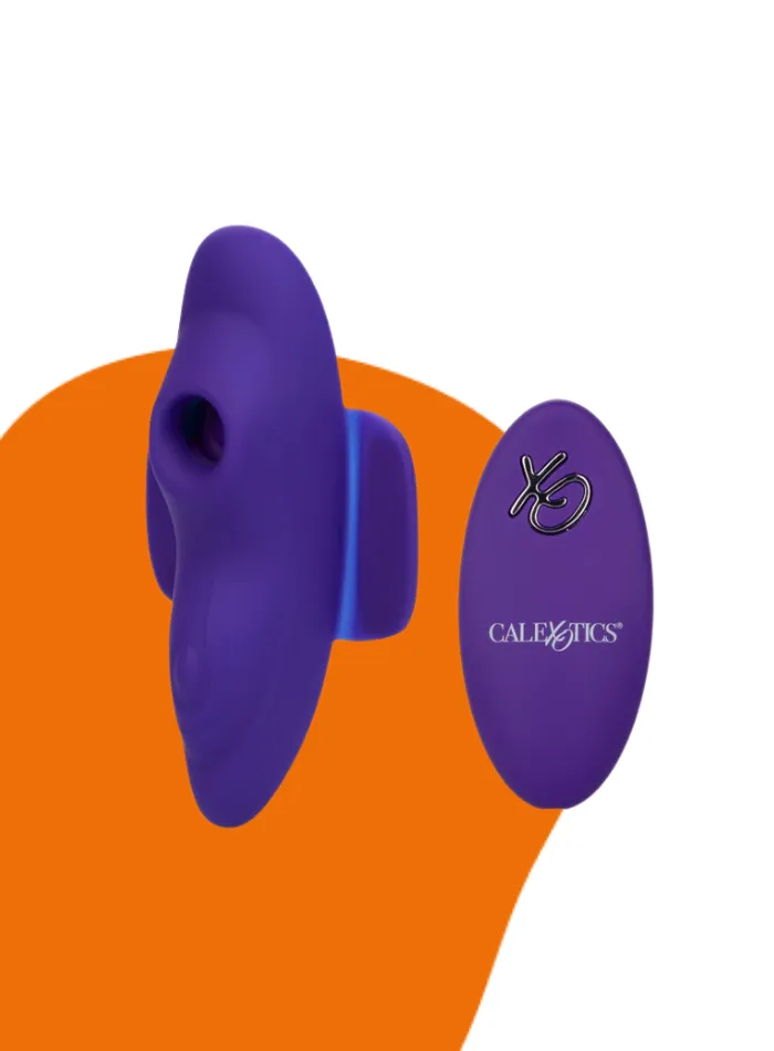 CaleXOtics Lock-N-Play REMOTE SUCTION PANTY TEASER Purple