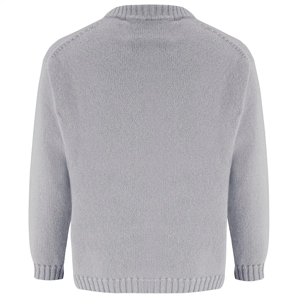 Camden Personalised Cashmere Sweater for Baby Girls - London Grey & Pink