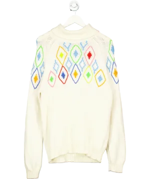 Chinti And Parker Cream Roll Neck Wool Sweater UK L