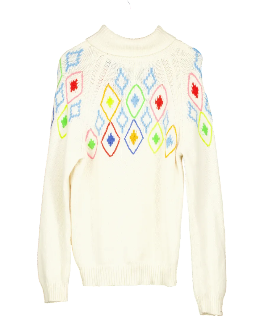 Chinti And Parker Cream Roll Neck Wool Sweater UK L