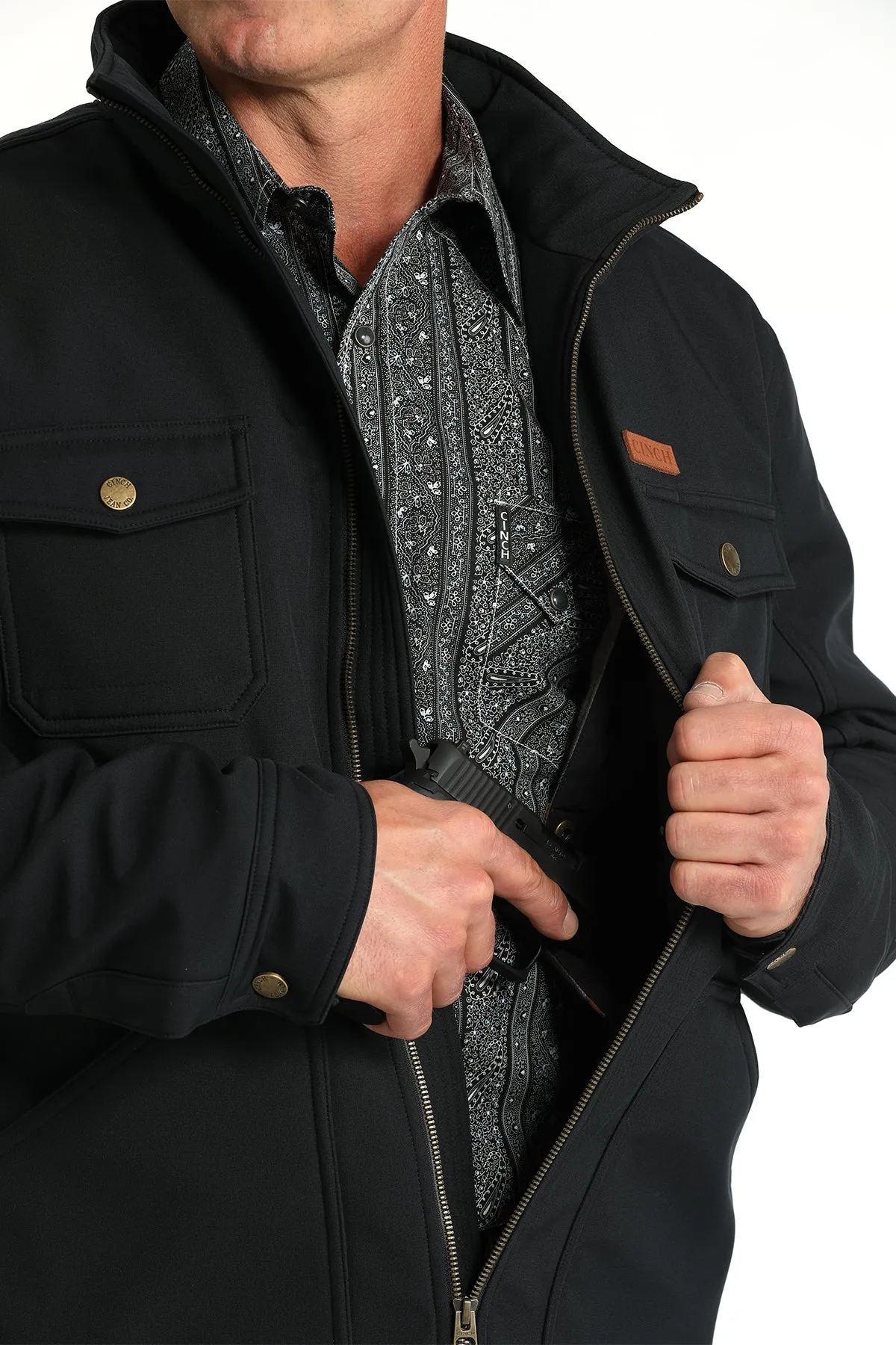 Cinch Men's Black Textured Concealed Carry Jacket