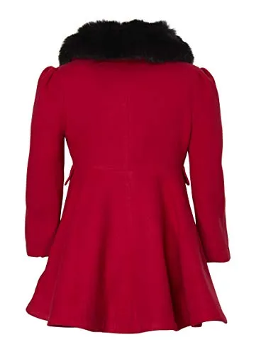 Cremson Girls' Wool Look Pea Coat