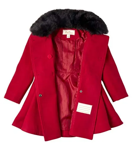 Cremson Girls' Wool Look Pea Coat