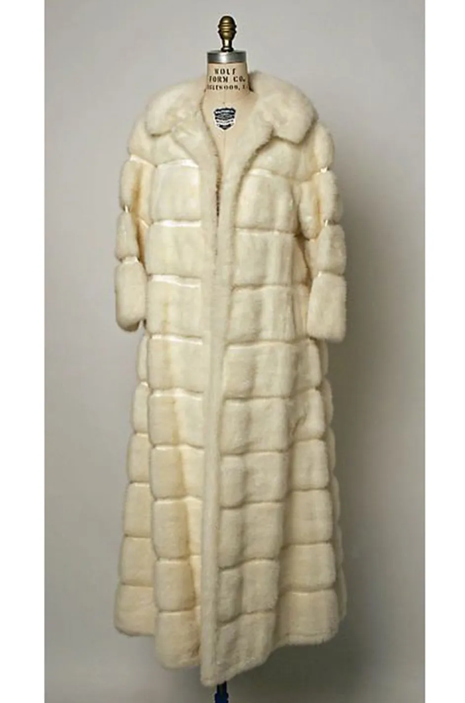 Custom Made c.1968- 1972 Christian Dior Two Toned Caramel & Cream Fluffy Sheepskin Fur Coat