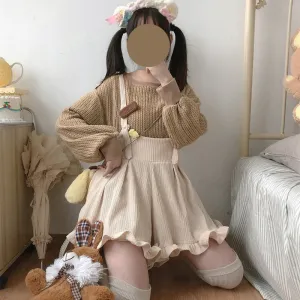 Cute Sweet Corduroy Overalls UB3454
