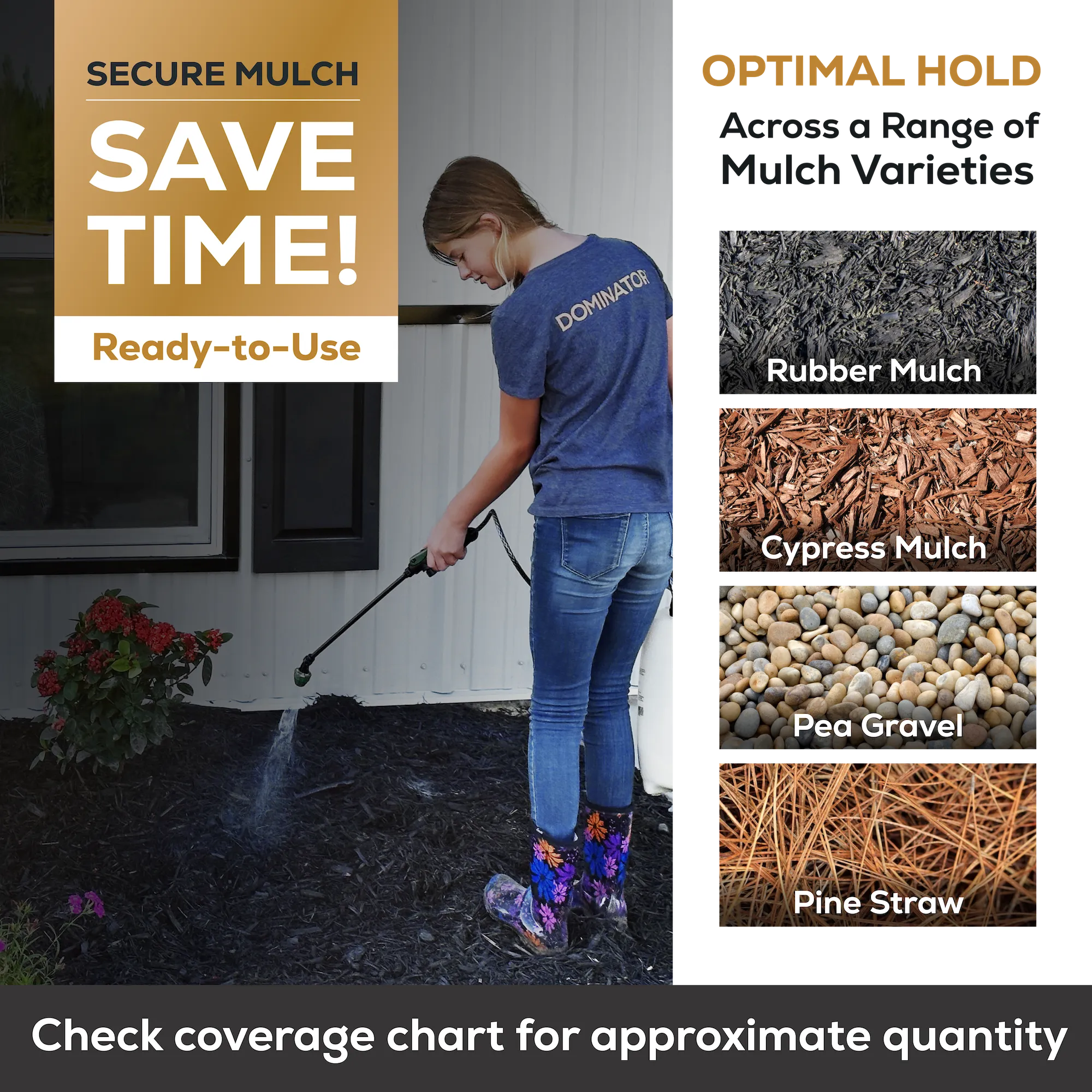 DOMINATOR XL Mulch Anchor - Best Mulch Glue for Your Landscape