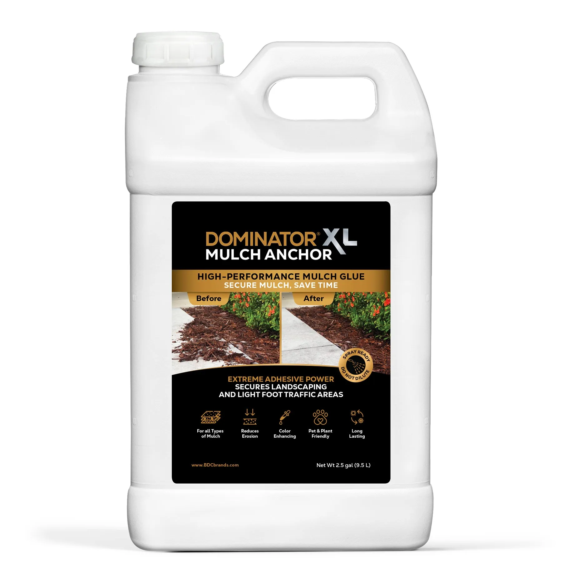 DOMINATOR XL Mulch Anchor - Best Mulch Glue for Your Landscape
