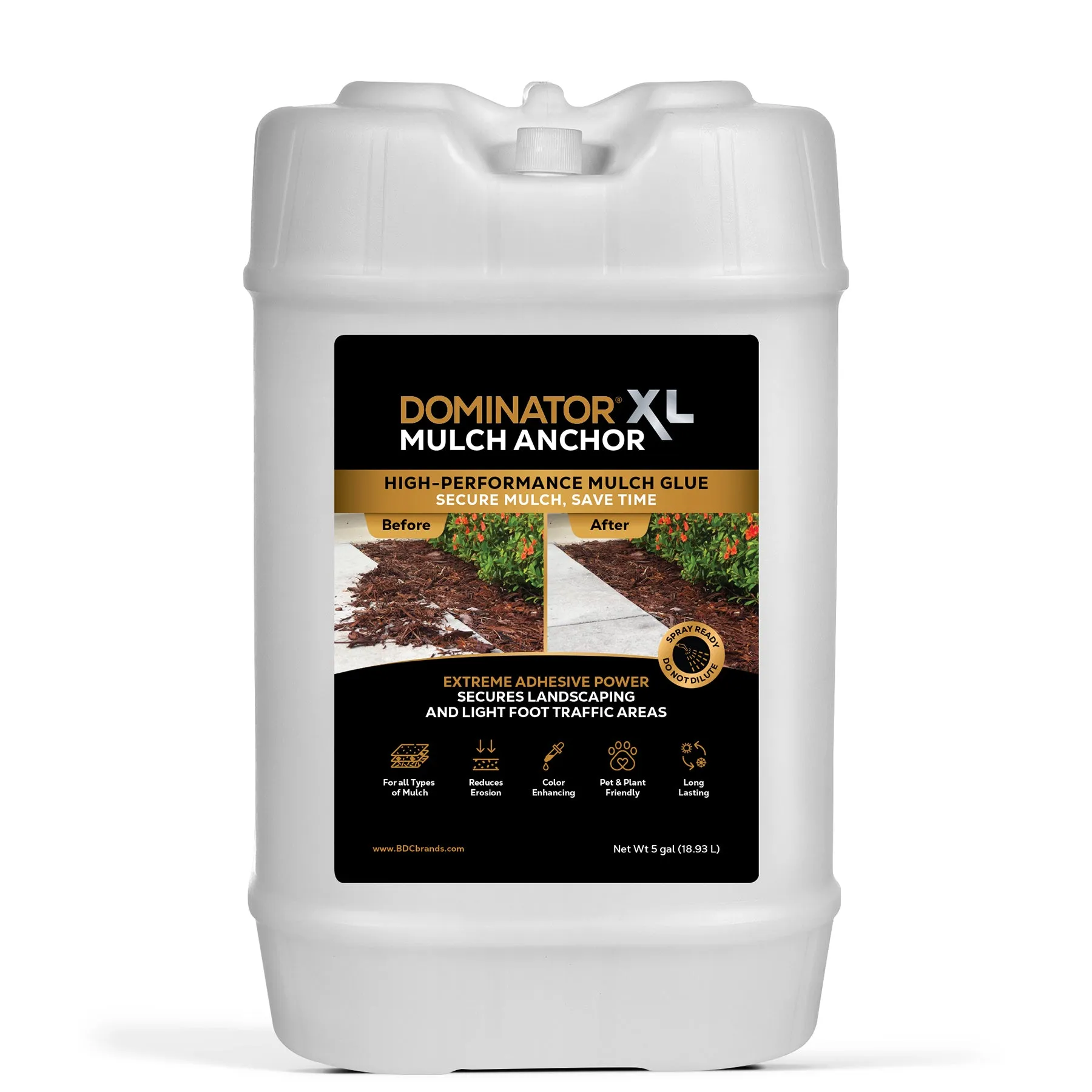 DOMINATOR XL Mulch Anchor - Best Mulch Glue for Your Landscape