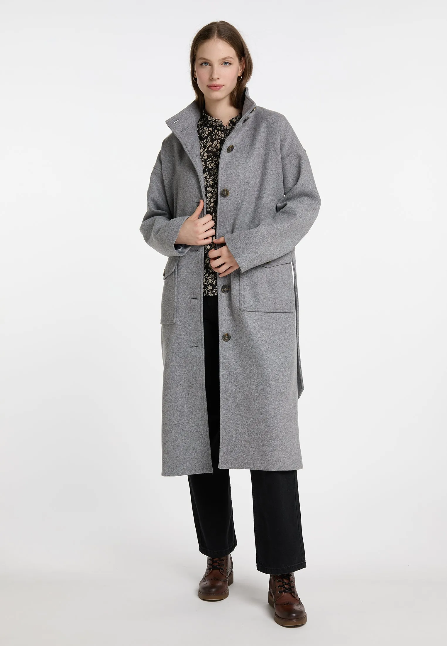 DreiMaster Vintage Women's Transitional Coat Made Of Wool Blend