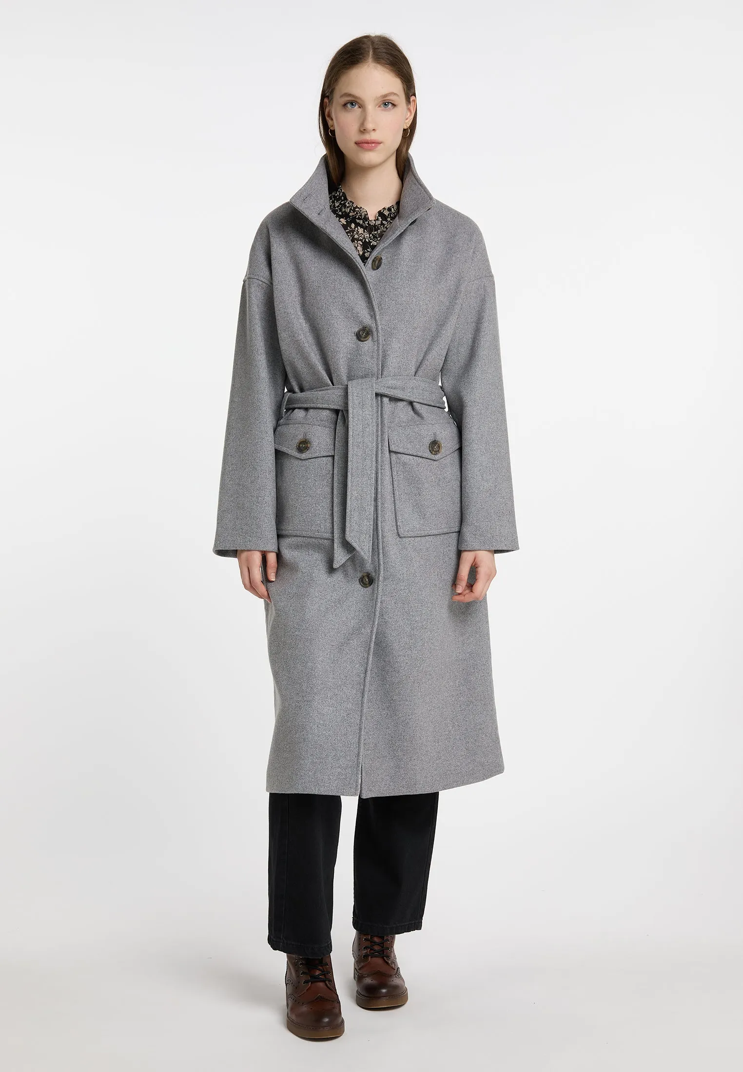DreiMaster Vintage Women's Transitional Coat Made Of Wool Blend