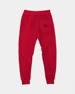Dynamic MV Print Unisex Red Fleece Joggers