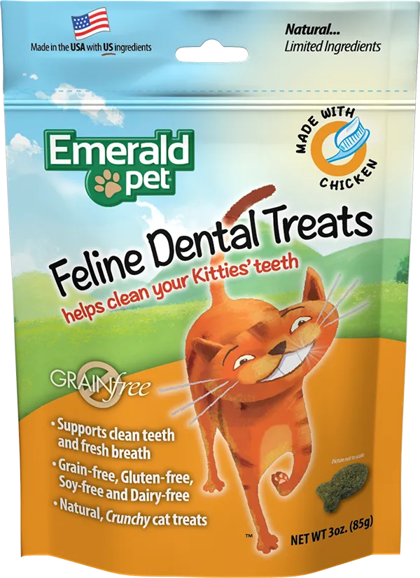 Emerald Pet Feline Dental Treats Chicken 85g Cat Treats