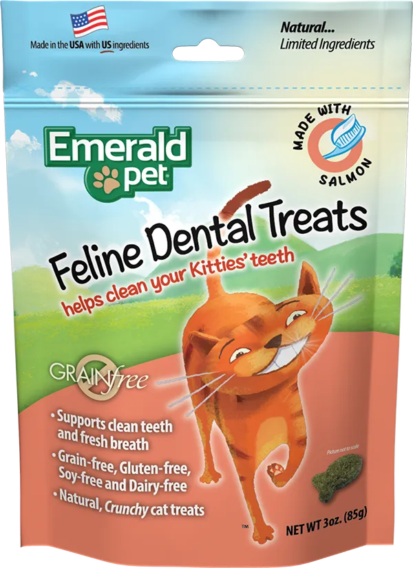 Emerald Pet Feline Dental Treats Salmon 85g Cat Treats