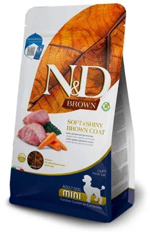 Farmina N&D Colour Protection Brown Coat - Lamb, Carrot & Kelp Mini Adult Dog Food (2kg/4.4lb)