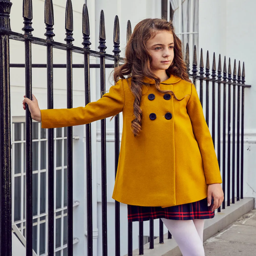 Fitzrovia Girls Pea Coat - Princess of Wales Gold