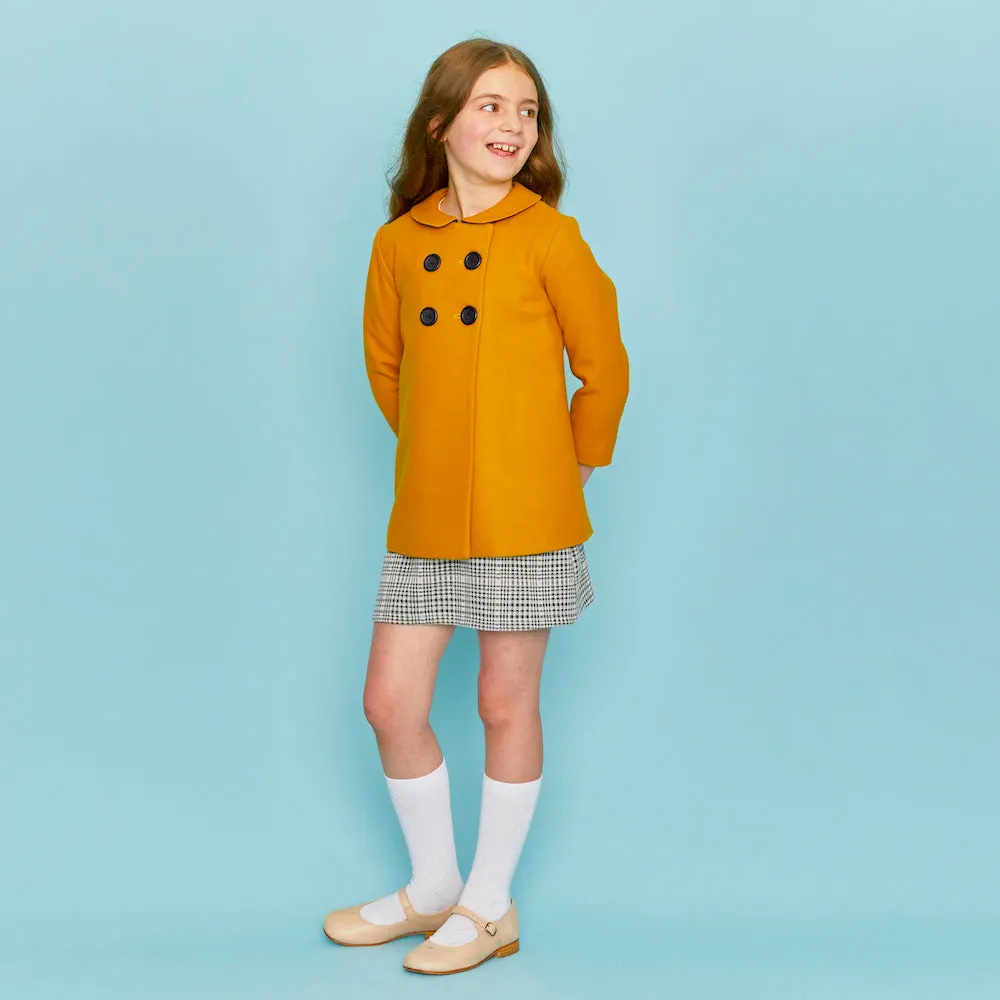Fitzrovia Girls Pea Coat - Princess of Wales Gold