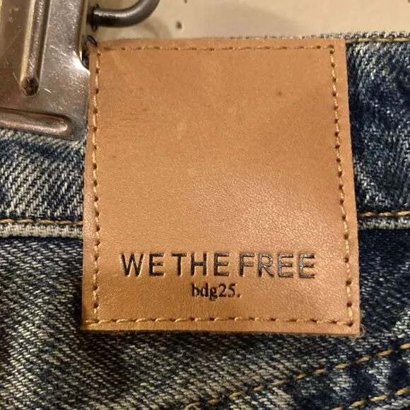 Free People Rocky Mountain Patchwork Jeans NWOT