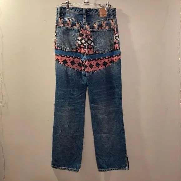 Free People Rocky Mountain Patchwork Jeans NWOT