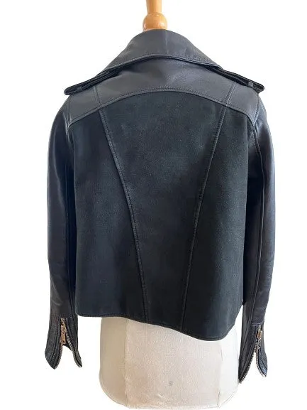 GIVENCHY Black Leather Jacket | Size 38 FR