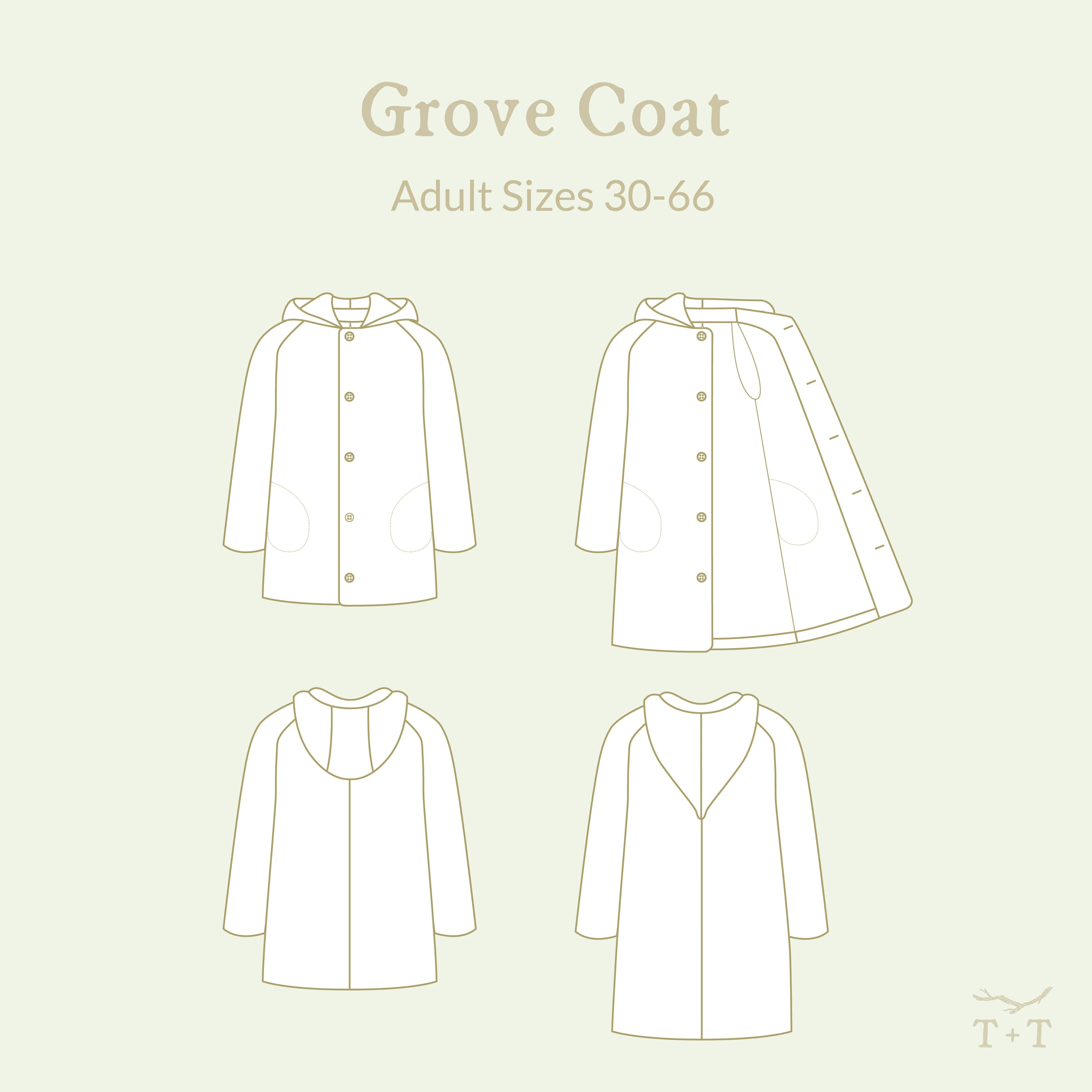 Grove Coat Sewing Pattern - Men's/Straight Fit
