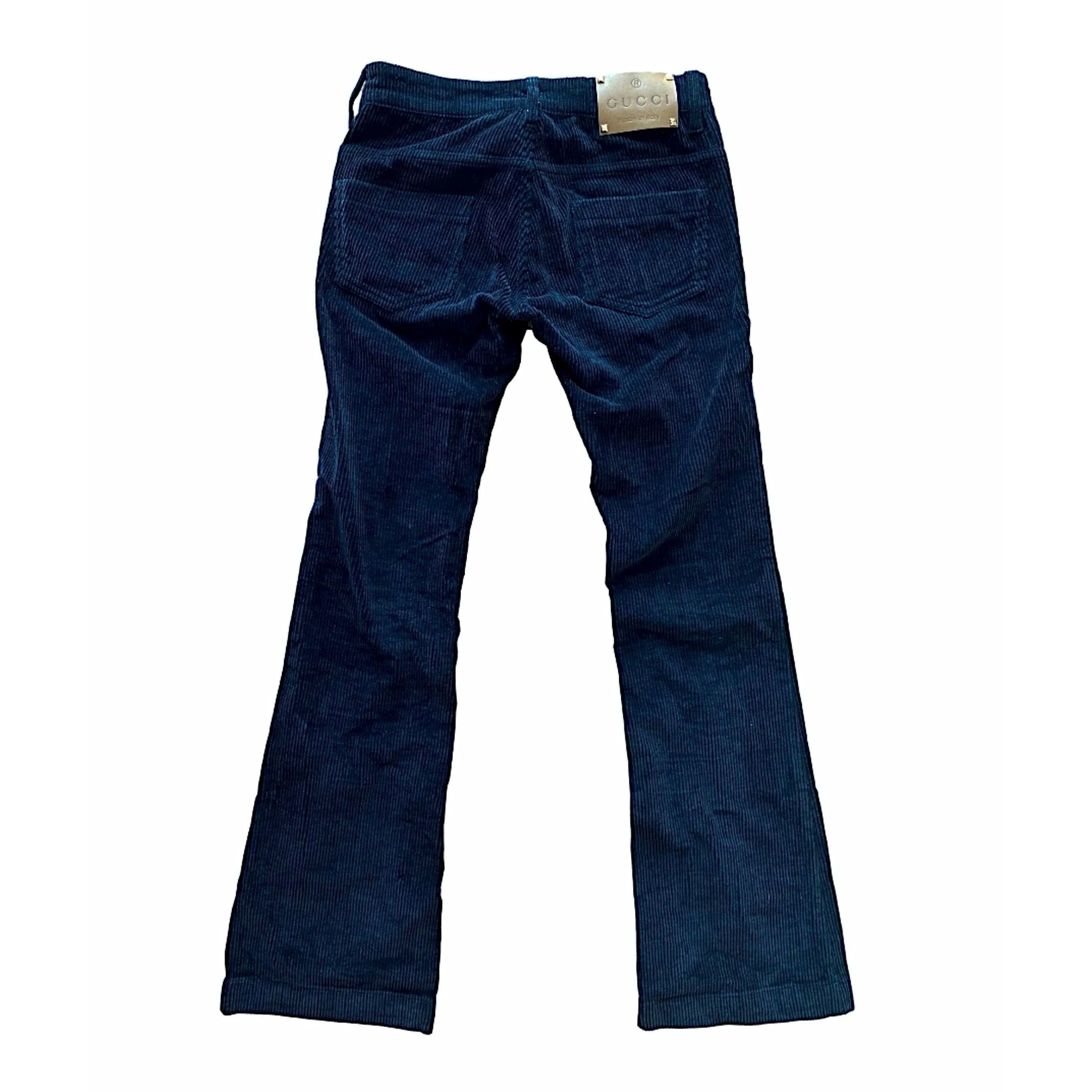 Gucci Blue Corduroy Pants