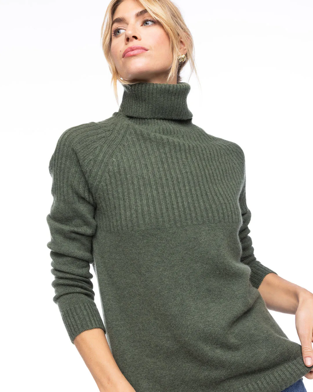 Half Ribbed Turtleneck