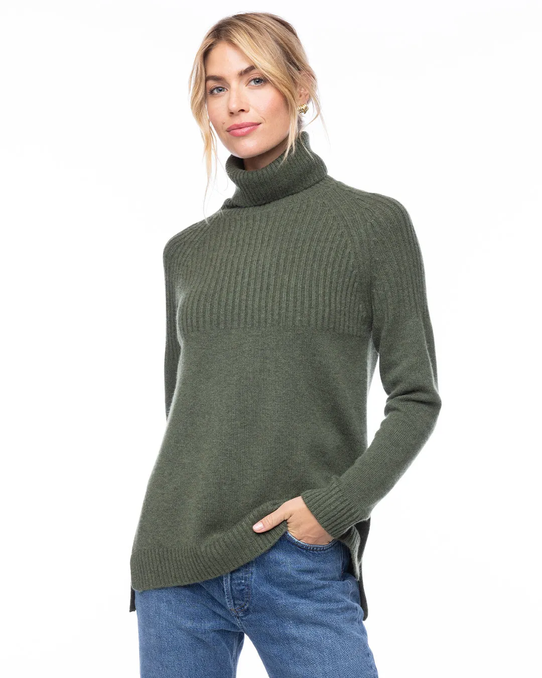 Half Ribbed Turtleneck