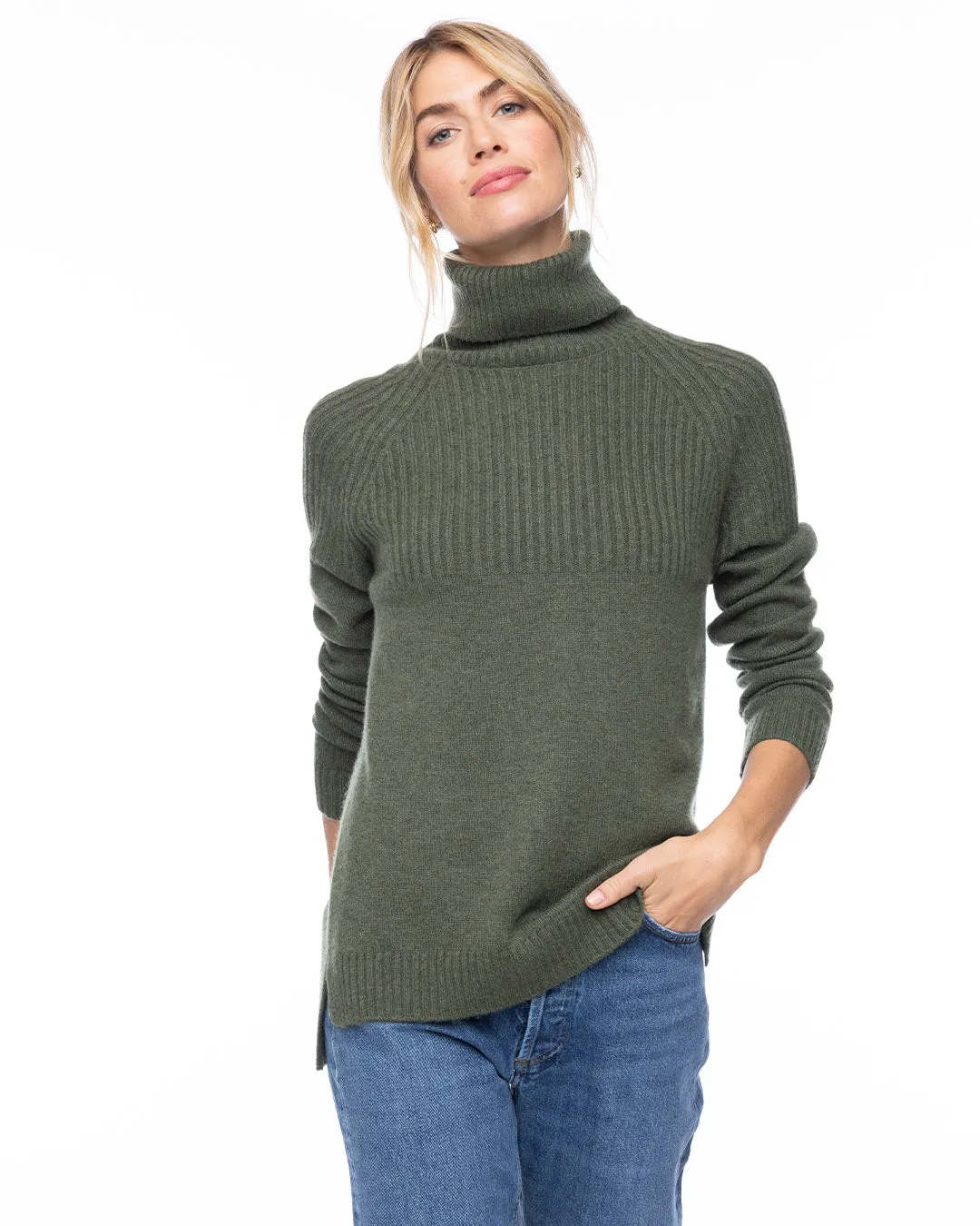Half Ribbed Turtleneck